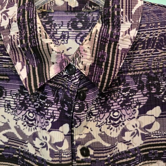 Purple Blouse with Distinctive Pattern - Picture 3 of 3